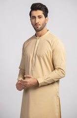 SUMMER'23 MEN KAMEEZ SHALWAR PLAIN KHAKI