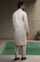 SUMMER'23 MEN KAMEEZ SHALWAR PLAIN LATTE