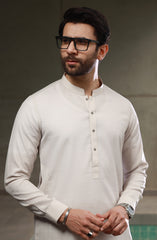 SUMMER'23 MEN KAMEEZ SHALWAR PLAIN LATTE