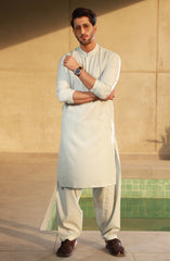 SUMMER'23 MEN KAMEEZ SHALWAR CASUAL MINT GREEN