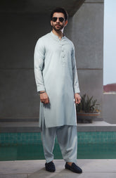 SUMMER'23 MEN KAMEEZ SHALWAR PLAIN ICE BLUE