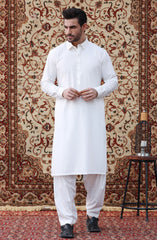 FESTIVE'23 MEN KAMEEZ SHALWAR CASUAL WHITE
