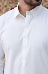 FESTIVE'23 MEN KAMEEZ SHALWAR CASUAL WHITE