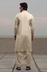 SUMMER'23 MEN KAMEEZ SHALWAR CASUAL PEACH