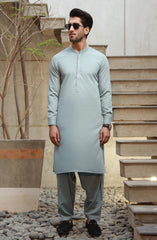 SUMMER'23 MEN KAMEEZ SHALWAR CASUAL LIGHT TURQUOISE