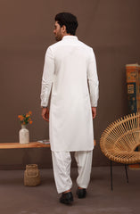 FESTIVE'23 MEN KAMEEZ SHALWAR SEMI FORMAL OFF WHITE