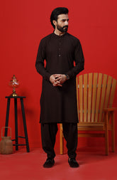 FESTIVE'23 MEN KAMEEZ SHALWAR CASUAL CHOCOLATE