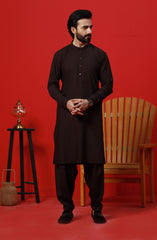 FESTIVE'23 MEN KAMEEZ SHALWAR CASUAL CHOCOLATE