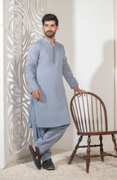 MEN KAMEEZ SHALWAR PLAIN BLUE (6848750715054)