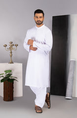 MEN KAMEEZ SHALWAR PLAIN WHITE