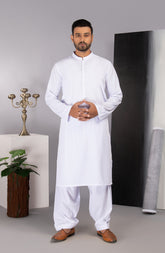 MEN KAMEEZ SHALWAR PLAIN WHITE
