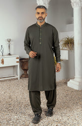 MEN KAMEEZ SHALWAR SEMI FORMAL GREEN