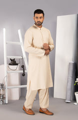 MEN KAMEEZ SHALWAR PLAIN BEIGE
