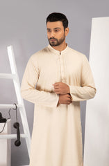 MEN KAMEEZ SHALWAR PLAIN BEIGE