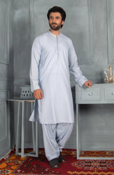 MEN KAMEEZ SHALWAR PLAIN SKY BLUE (6930775638190)