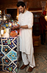 MEN KAMEEZ SHALWAR FORMAL OFF WHITE