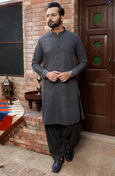 MEN KAMEEZ SHALWAR FORMAL CHARCOAL