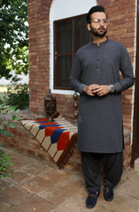 MEN KAMEEZ SHALWAR FORMAL CHARCOAL