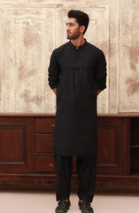WINTER'22 MEN KAMEEZ SHALWAR CASUAL BLACK