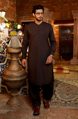 MEN KAMEEZ SHALWAR CASUAL CHOCOLATE
