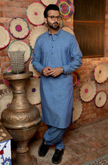 MEN KAMEEZ SHALWAR FORMAL BLUE