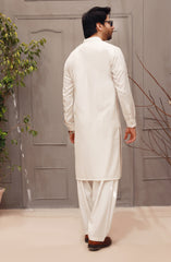 WINTER'22 MEN KAMEEZ SHALWAR PLAIN OFF WHITE