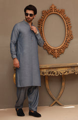 WINTER'22 MEN KAMEEZ SHALWAR CASUAL LIGHT BLUE
