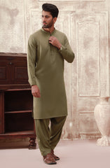 WINTER'22 MEN KAMEEZ SHALWAR SEMI FORMAL OLIVE