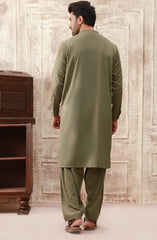 WINTER'22 MEN KAMEEZ SHALWAR SEMI FORMAL OLIVE