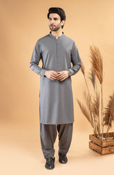 WINTER'22 MEN KAMEEZ SHALWAR CASUAL GREY