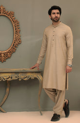 WINTER'22 MEN KAMEEZ SHALWAR CASUAL KHAKI