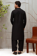 WINTER'22 MEN KAMEEZ SHALWAR PLAIN BLACK