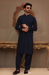 WINTER'22 MEN KAMEEZ SHALWAR CASUAL NAVY BLUE