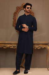 WINTER'22 MEN KAMEEZ SHALWAR CASUAL NAVY BLUE