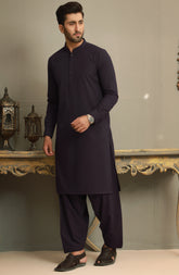 SUMMER'23 MEN KAMEEZ SHALWAR PLAIN PURPLE