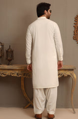 WINTER'22 MEN KAMEEZ SHALWAR CASUAL PEARL WHITE