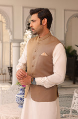 EID FESTIVE'22 FORMAL PLAIN WAISTCOAT BEIGE