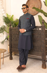 EID FESTIVE'22 FORMAL PLAIN WAISTCOAT DEEP TEAL