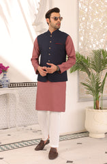 EID FESTIVE'22 FORMAL PLAIN WAISTCOAT NAVY BLUE