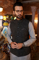 SEMI FORMAL WAISTCOAT BLACK