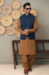 WINTER'22 MEN FORMAL PLAIN WAISTCOAT NAVY BLUE