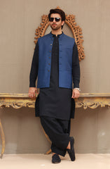 WINTER'22 MEN FORMAL PLAIN WAISTCOAT ROYAL BLUE