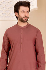 MEN KURTA PLAIN BROWN (6655010734254)