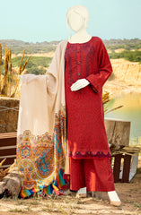 WOMEN BERNICE EMBROIDERED PRINTED KHADDAR 3PC UNSTITCHED