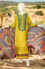 WOMEN ANFISA EMBROIDERED PRINTED KHADDAR 3PC UNSTITCHED