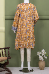 YELLOW MUGHAL LAWN PRINTED 1PC STITCH KURTI (6661389942958)