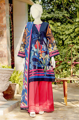 WOMEN DOODLES AND FLOWER PRINTED CAMBRIC 2PC UNSTITCHED