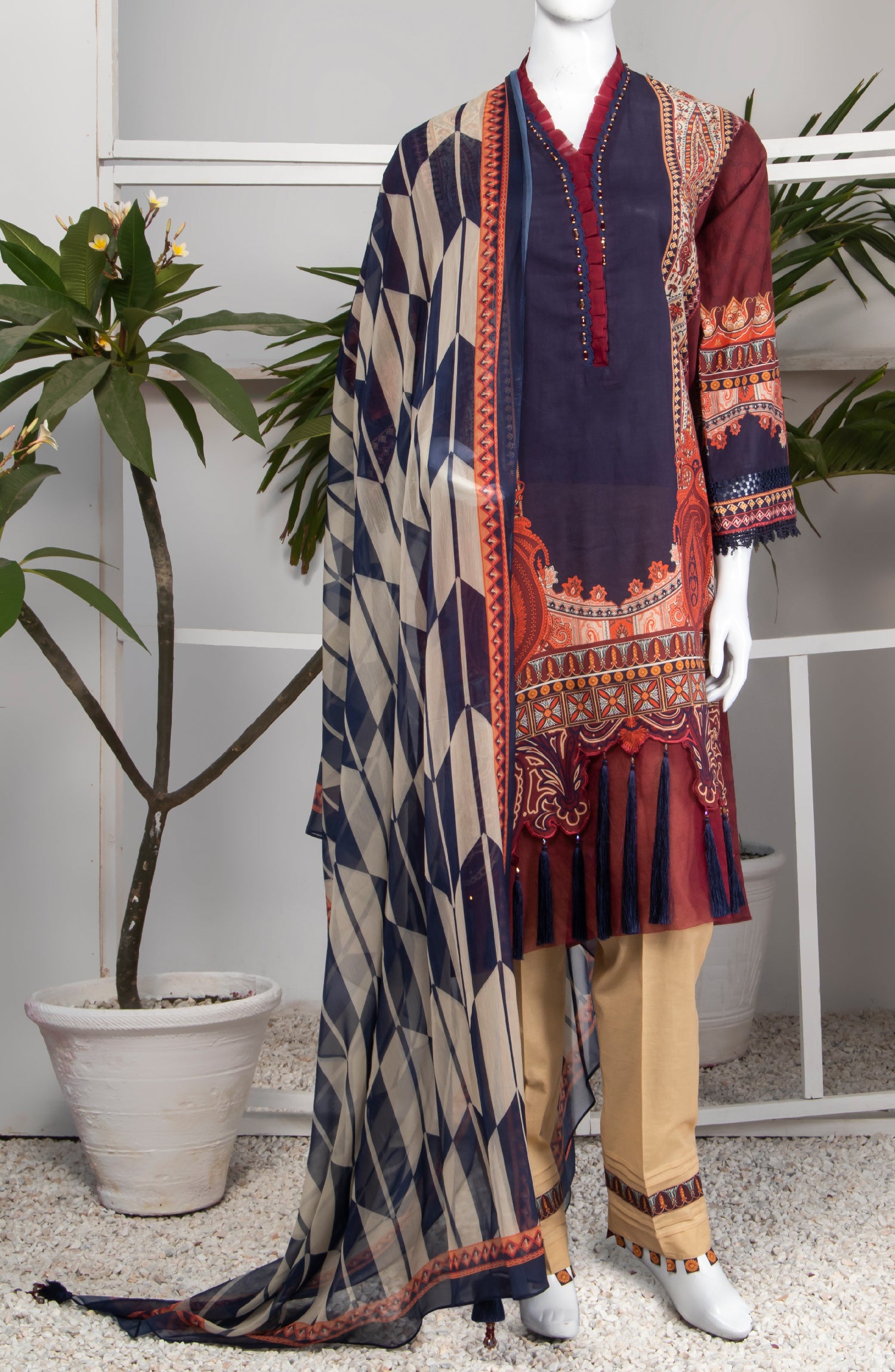 WOMAN LAWN PRINTED 2PC (7006971199662)