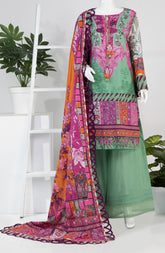 AQUA ETHNIC LAWN PRINTED 3PC (6631928922286)
