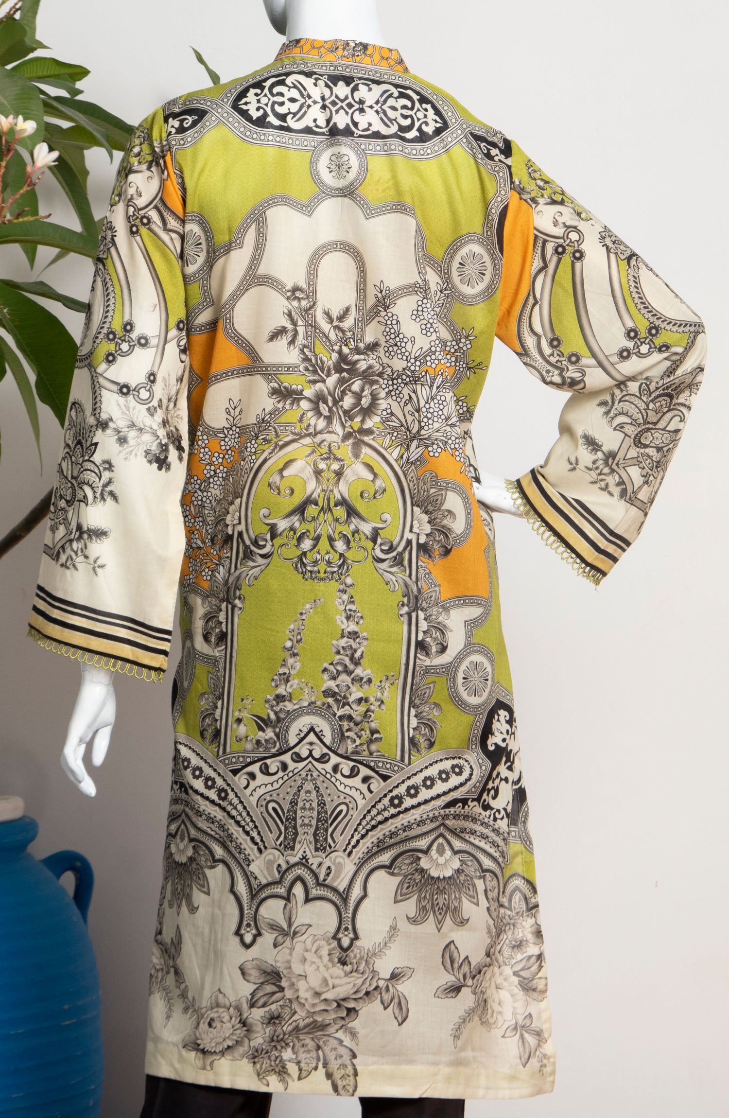 PRINTED PAISELY BAND COLLAR 3 PC STITCHED SUIT (6872522719406)